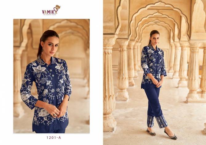 Veronica By Vamika Ladies Top With Pant Western Catalog